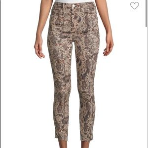 Free people High-Rise Snakeskin Crop Skinny Jeans (2 for $30)